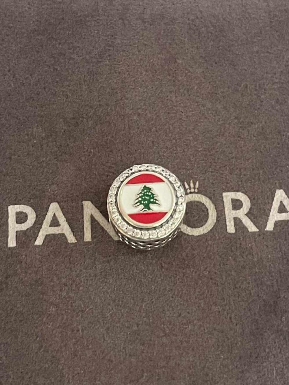 Pandora Lebanon Flag Charm Bead